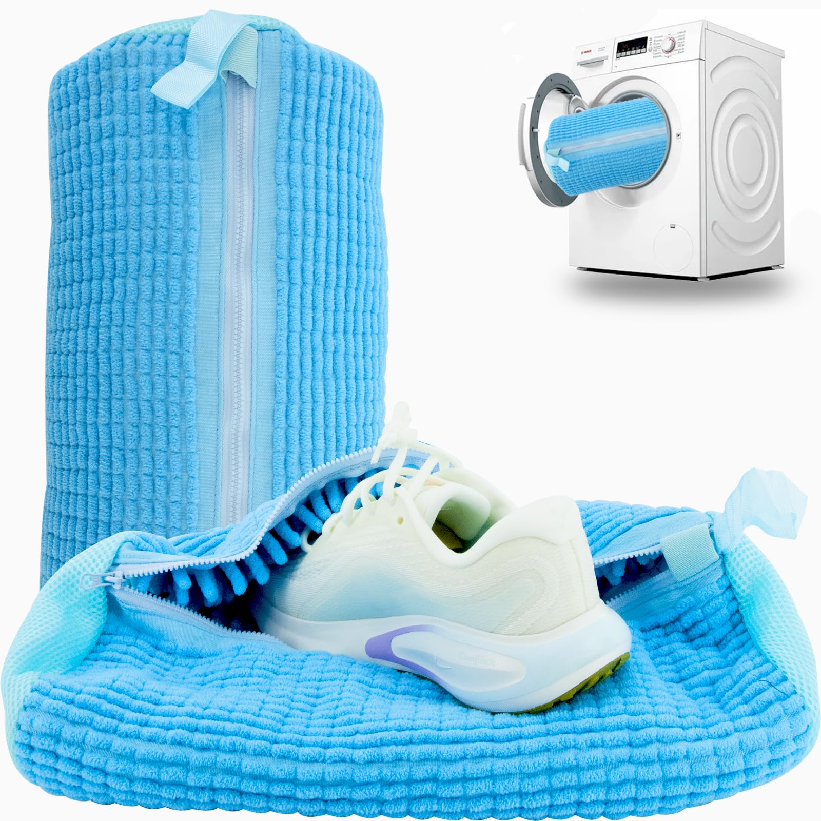 Sneakers Care - 1/2/3 個再利用可能な靴洗浄ランドリーバッグ 360 ° ディープウォッシュシューズ洗濯バッグ（スニーカー、テニスシューズ、カジュアルシューズ、スリッパ用）