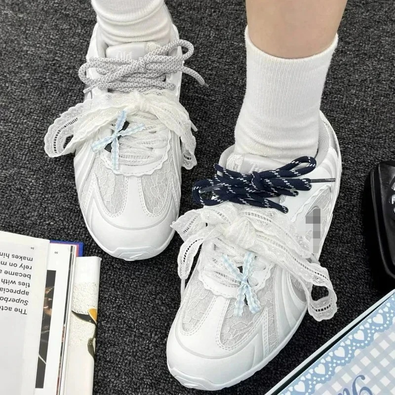 フラットリボン靴ひもポリエステルスニーカーひも女性ファッショ - Lace Replacement Flat のレビューと価格