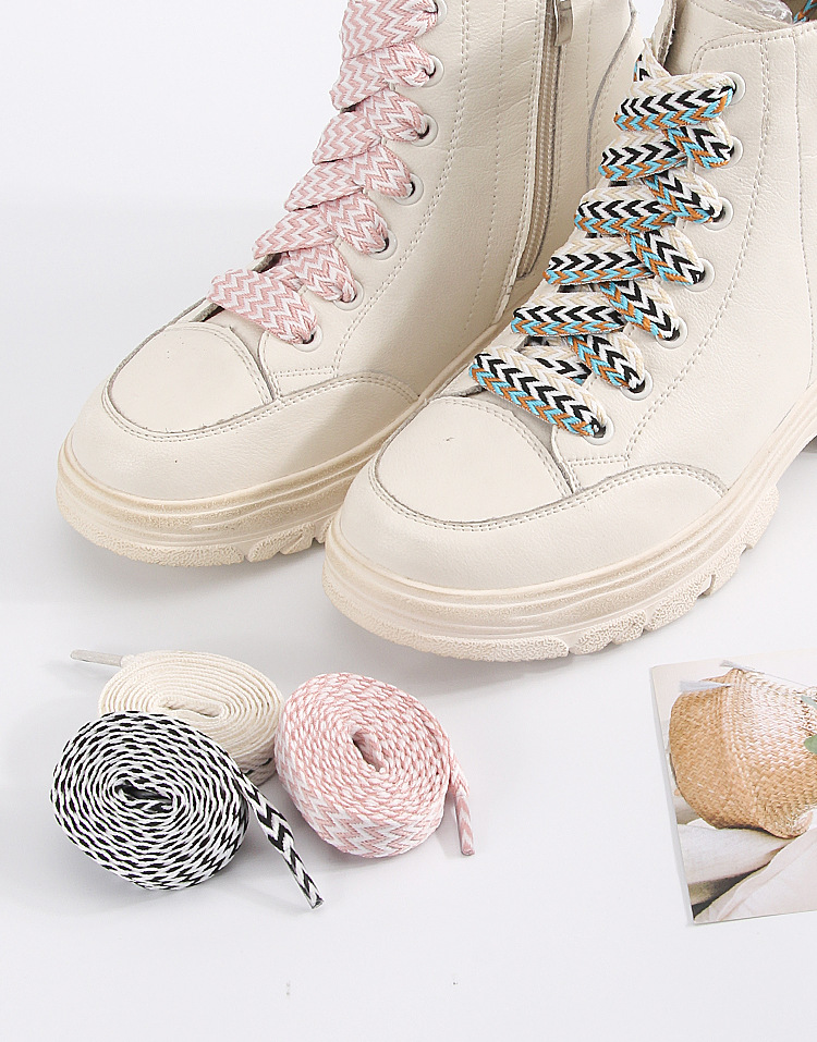 1 ペア新 1.5 センチメートルワイド波脂肪靴ひも女性男性 - Lace Replacement Flat のレビューと価格