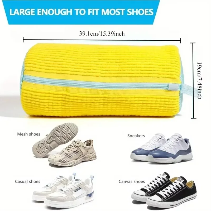 再利用可能な耐久性のある靴洗い用バッグ、あらゆる種類の靴に対 - Sneakers Care のレビューと価格