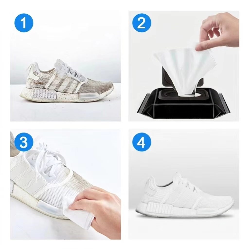 使い捨てスニーカークリーニングワイプ 12枚入りまたは30枚 - Sneakers Care のレビューと価格