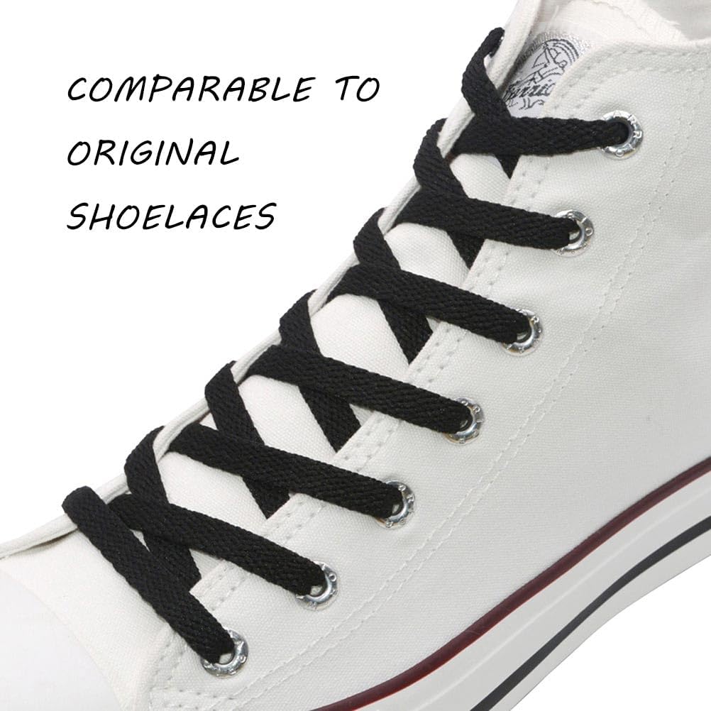 フラットトレーナーシューレース、8mm幅のスニーカー用靴ひも - Lace Replacement Flat のレビューと価格