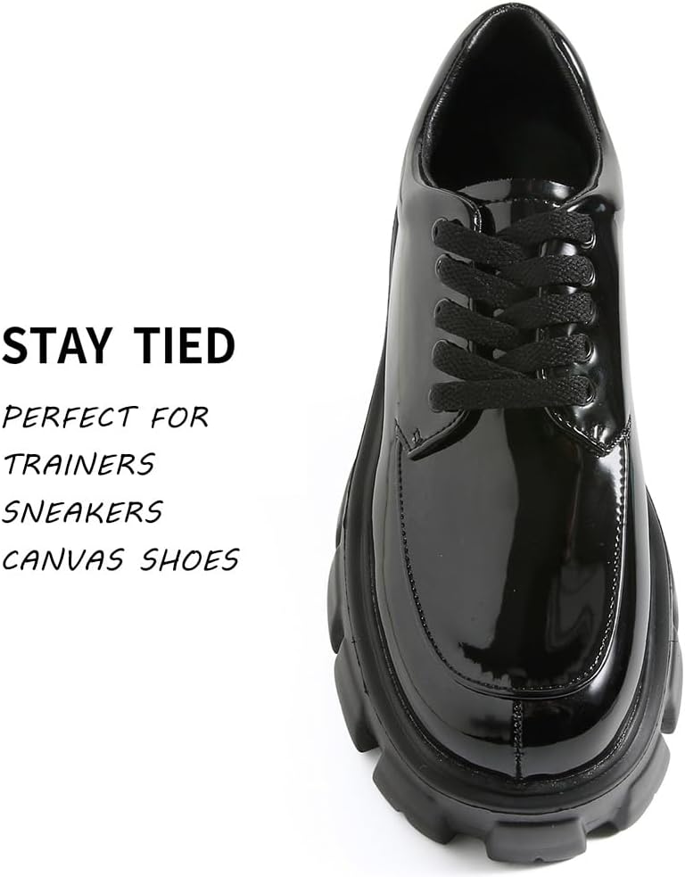 フラットトレーナーシューレース、8mm幅のスニーカー用靴ひも - Lace Replacement Flat のレビューと価格