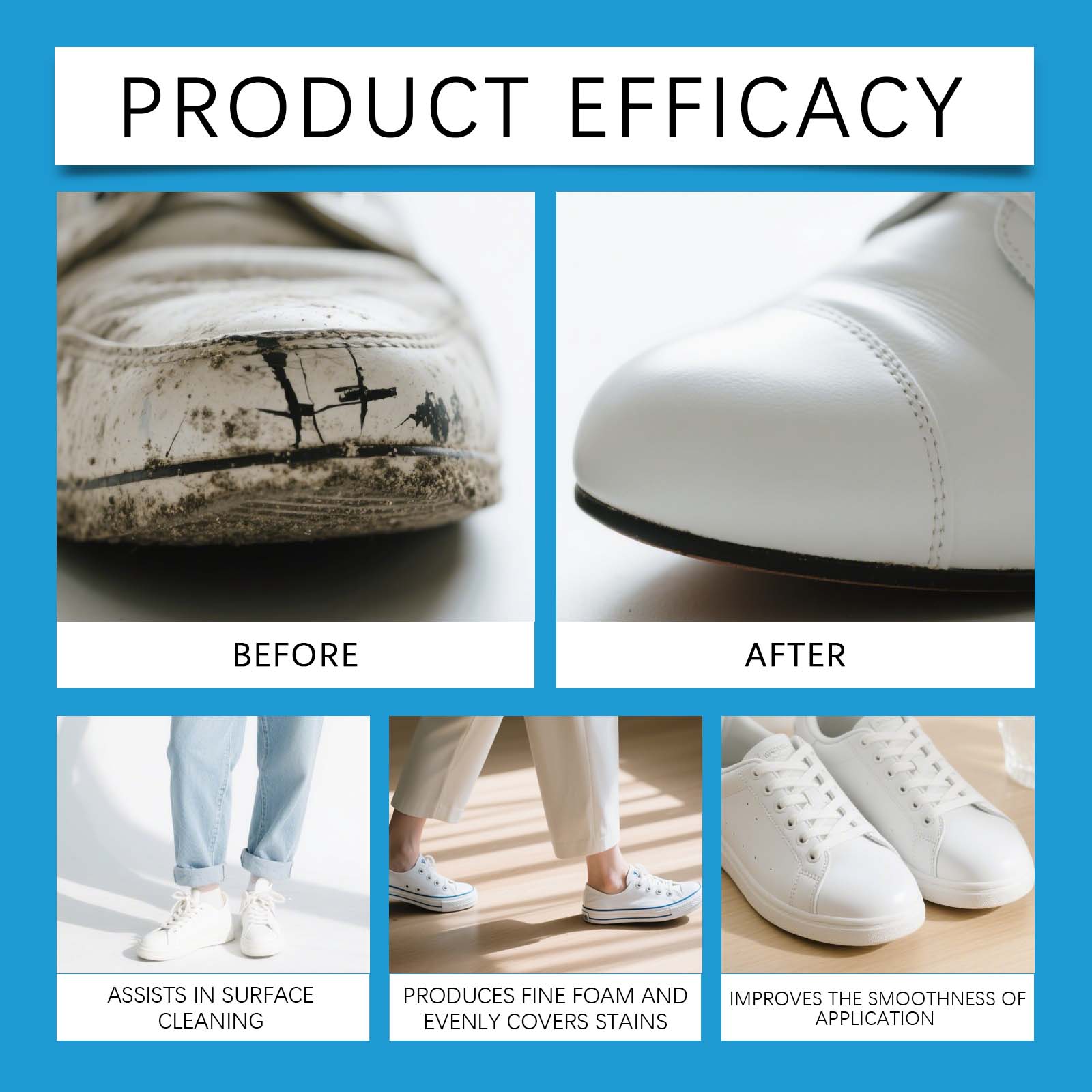 白い靴用クリーナークリーム スニーカーの汚れ落とし 水なしク - Sneaker Care White のレビューと価格