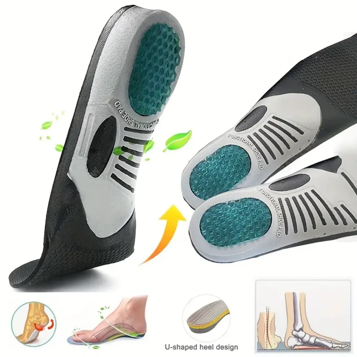 1ペア整形外科インソール装具フラットフットヘルスソールパッド - The Sneaker Care のレビューと価格