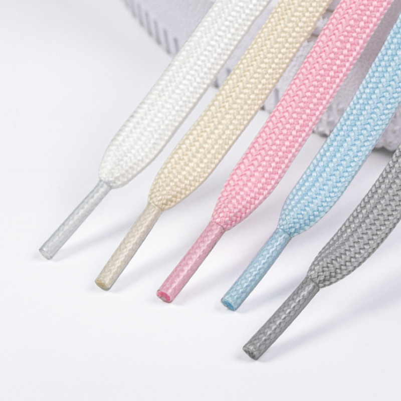 マルチカラーの平紐靴ひも、二層織り交換用靴ひも、スニーカー、 - Lace Replacement Flat のレビューと価格